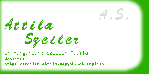 attila szeiler business card